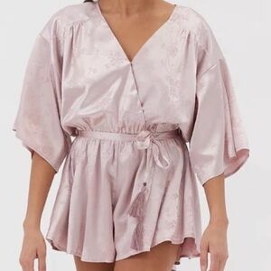 Dress Forum brand: Blush Satin Women's Romper, size L. New without tags